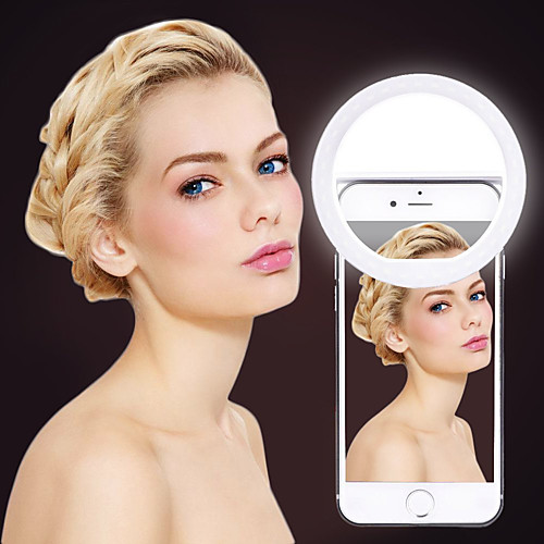 

USB Charge Selfie Ring Light LED Ring Flash Universal Selfie Light Portable Mobile Phone 36 LEDS Selfie Lamp Luminous Ring Clip For iPhone 8 7 6 Plus Samsung