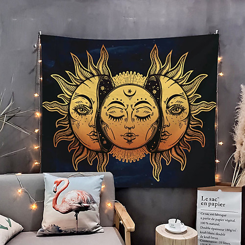 

Tarot Divination Wall Tapestry Art Decor Blanket Curtain Picnic Tablecloth Hanging Home Bedroom Living Room Dorm Decoration Mysterious Bohemian Moon Sun Star