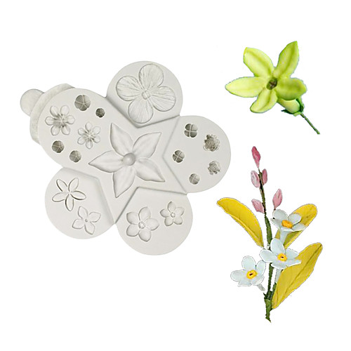 

Various flower chocolate molds fondant cake silicone molds home baking utensils