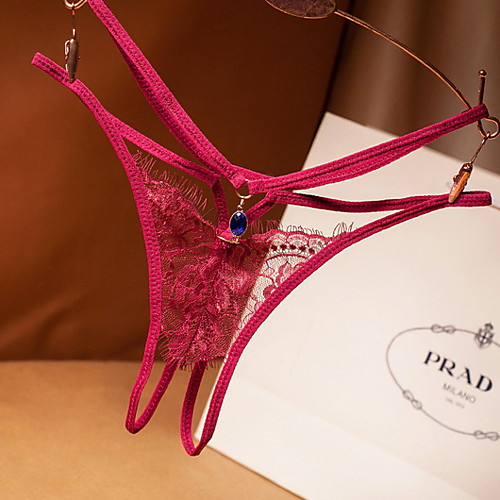 

Women's Beaded / Lace G-strings & Thongs Panties Low Waist 1 PC Blushing Pink One-Size