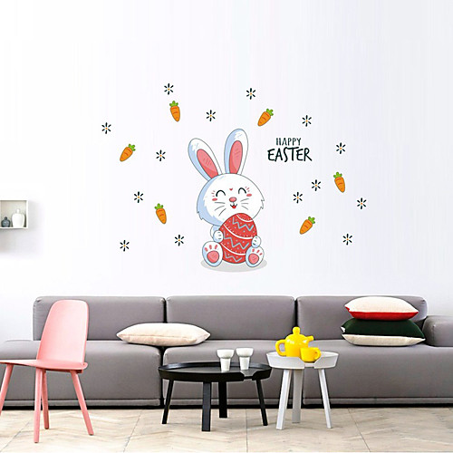 

Happy Easter Easter Bunny Decorative Wall Stickers - Plane Wall Stickers Holiday Indoor