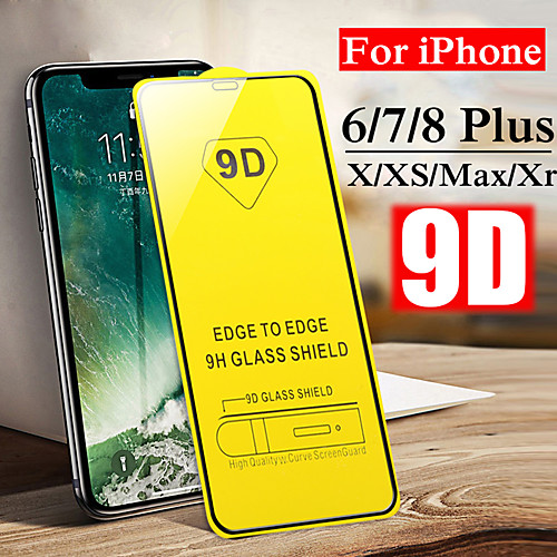 

9D Hard Screen Protective Glass For iPhone 7 8 6 6S Plus XS Max X XR 11 Pro Max Toughed Front Film Tempered Glass