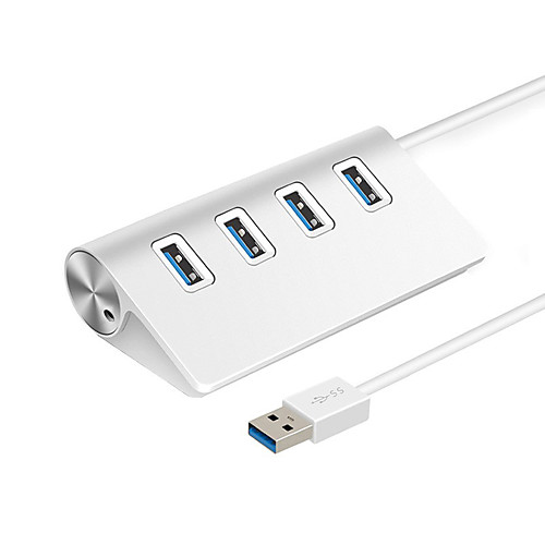 

LITBest 4 Ports USB 3.0 HUB Aluminum Alloy Silver HUB Portable Multi-USB for PC Laptop