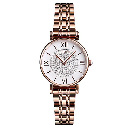 

SKMEI Ladies Quartz Watches Casual Fashion Black Silver Rose Gold Stainless Steel Chinese Quartz Rose Gold Silver Black Water Resistant / Waterproof New Design Shock Resistant 30 m 1 pc Analog One