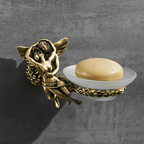 

Soap Dishes Holders Creative New Design Metal Bathroom Holder Wall Mounted Silvery and Antique Copper 1pc