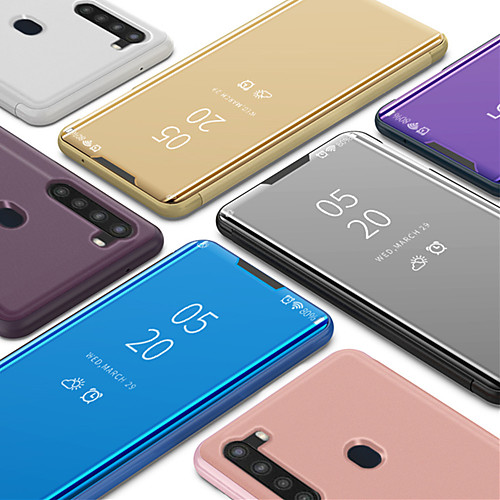 

Case For Samsung Galaxy A51 A71 with Stand Plating Flip Full Body Cases Solid Colored PU Leather PC A01 A11 A21 A41 A81 A91 A10 A20 A30 A40 A50 A70 A30S A50S A20E A70E A9 2018 A7 2018