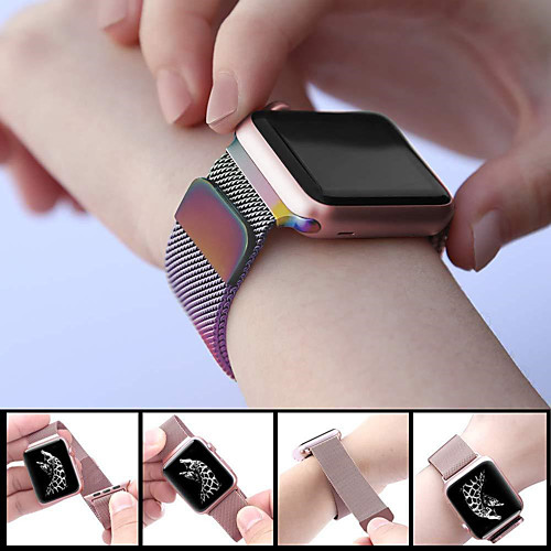 

Milanese Loop strap For Apple watchband 5/4/3/2/1 series Stainless Steel Strap add protection shell