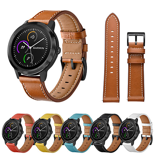 

Watch Band for Garmin Vivoactive 3 / Garmin Forerunner245 / Garmin Venu Garmin Classic Buckle / Modern Buckle / Business Band Quilted PU Leather Wrist Strap for Garmin Vivoactive 3