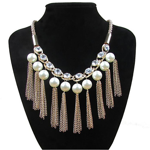 

Women's Pendant Necklace Classic Flower Fashion Imitation Pearl Chrome Gold 506 cm Necklace Jewelry 1pc For Party Evening Festival