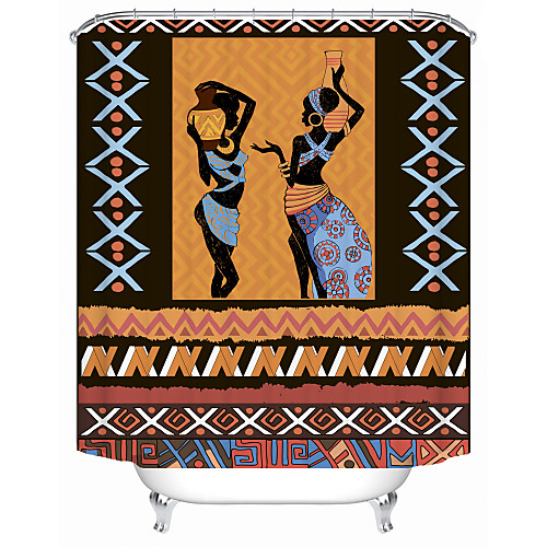 

Shower Curtains New Design African culture digital printing shower curtain