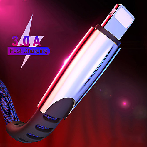 

1m Data USB 3A Fast Charger Cable For iPhone XS MAX X XR 11 Pro 5 5S 6 6S 7 8 Plus iPad Origin Phone Long Wire Cord