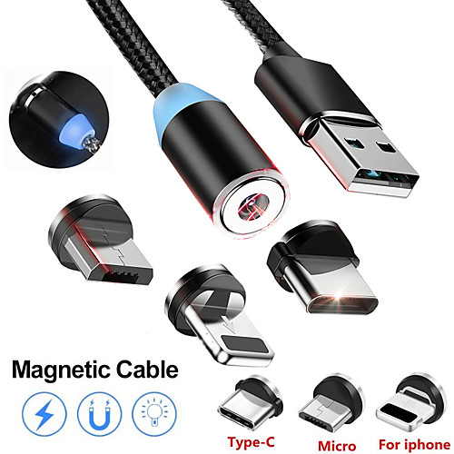 

magnetic charger cable micro usb type c cable for iPhone Fast Charging 1.5A Wire Cord usb c Phone cable Support data