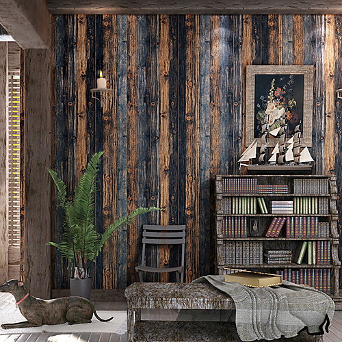 

Wallpaper Wall Covering Sticker Film Wood Grain Plank Peel and Stick Removable Vinyl PVC Home Décor 100053 cm