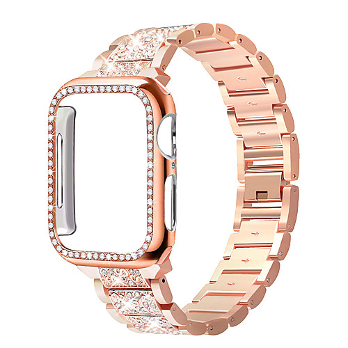 

Smart Watch Band for Apple iWatch 1 pcs Jewelry Design Stainless Steel Replacement Wrist Strap for Apple Watch Series 6 / SE / 5/4 44mm Apple Watch Series 6 / SE / 5/4 40mm