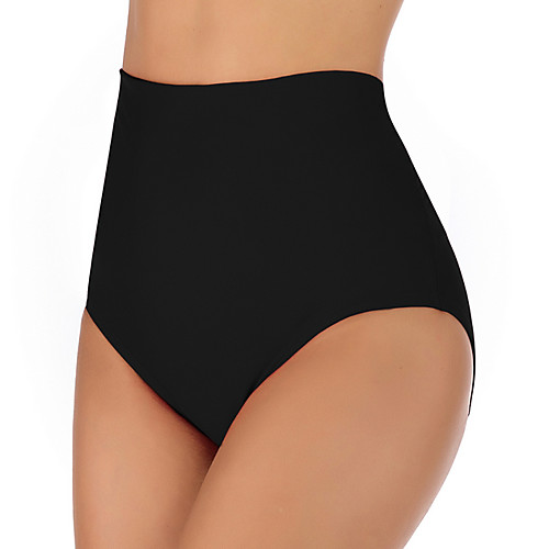 

Women's Bottoms Swimwear Swimsuit - Solid Colored S M L Black Red Navy Blue