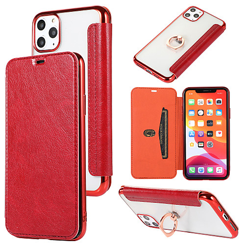 

Case For Apple iPhone 11 / iPhone 11 Pro / iPhone 11 Pro Max /6/6p/7/8/7p/8p/x/xr/xsmax Card Holder / Dustproof / with Stand Back Cover Transparent / Solid Colored PU Leather / TPU