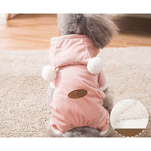 

Dogs Cats Sweater Winter Dog Clothes Blue Pink Costume Cotton Solid Colored Keep Warm Leisure Simple Style S M L XL XXL