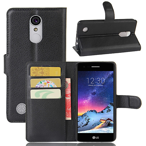 

Case For LG LG Q Stylus / LG X venture / LG X Style Wallet / Card Holder / Flip Full Body Cases Solid Colored PU Leather / TPU