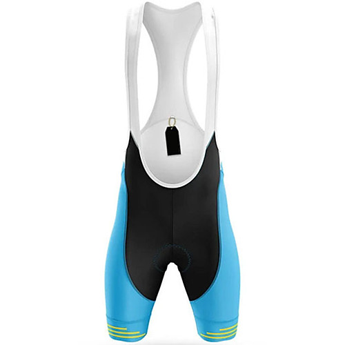 

21Grams Men's Cycling Bib Shorts Spandex Bike Bib Shorts Pants Padded Shorts / Chamois Quick Dry Breathable Sports Stripes Solid Color Blue Mountain Bike MTB Road Bike Cycling Clothing Apparel Bike