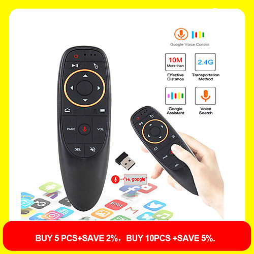 

Voice flying squirrels G10 Voice Control Air Mouse 2.4GHz Wireless Google Microphone Remote Control IR Learning 6-axis Gyroscope for Android TV Box PC