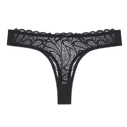 

Women's Lace G-strings & Thongs Panties Low Waist 1 PC Blue S