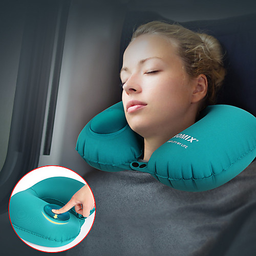

Camping Travel Pillow Camping Pillow Outdoor Camping Portable Inflatable Ultra Light (UL) Compact TPU Silk / Cotton Blend Screen Cloth 40 28 cm for Traveling All Seasons Purple Blue Grey