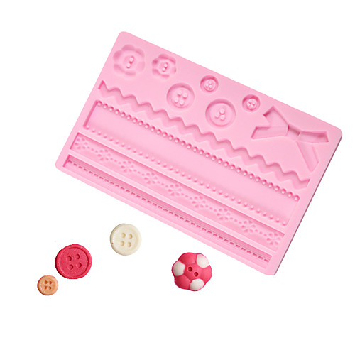 

Buttons Bow Chocolate Mold Fondant Lace Cake Silicone Mold Home Baking Tools