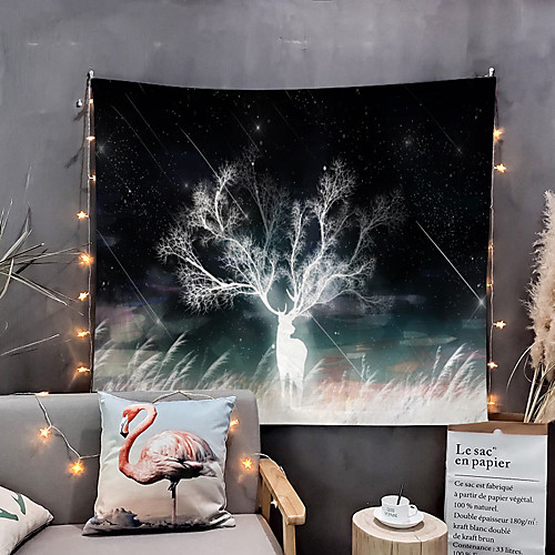 

Home Living Animal Tapestry Wall Hanging Tapestries Wall Blanket Wall Art Wall Decor Beautiful Deer Tapestry Wall Deco