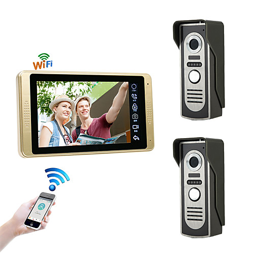 

Wired & Wireless 7 inch Hands-free 1024600 Pixel Two to One video doorphone