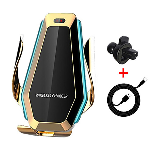 

P10 Automatic Clamping Car Phone Holder With LED Light 10W Car Fast Qi Wireless Charger For iPhone X 8 XS Max Samsung S10 S9 S8