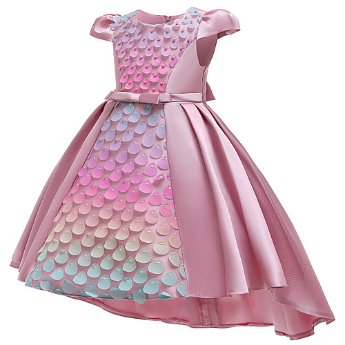 

The Little Mermaid Princess Dress Flower Girl Dress Girls' Movie Cosplay A-Line Slip Dusty Rose / Pink / Green Dress Children's Day Masquerade Cotton Polyster