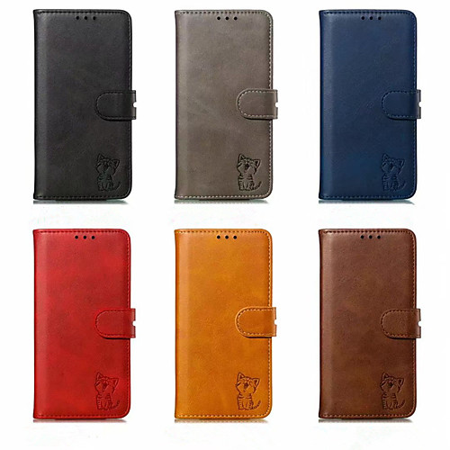 

Case For Xiaomi Xiaomi Redmi Note 7 / Xiaomi Redmi Note 7 Pro / Xiaomi Redmi 7 Wallet / Card Holder / Shockproof Full Body Cases Cat PU Leather / TPU