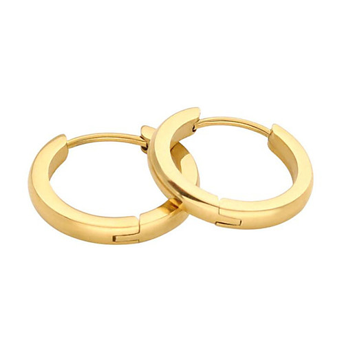 

Hoop Earrings Classic Fashion Stylish Earrings Jewelry Silver / Gold / Black For Gift Festival 1 Pair