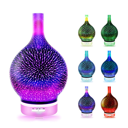 

120ml Glass Aromatherapy Machine Humidifier Supply Aroma Home Office Air Cold Fog Night Light Humidifier