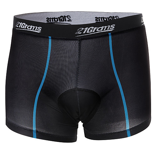 

21Grams Men's Cycling Under Shorts Spandex Bike Underwear Shorts Padded Shorts / Chamois Bottoms Breathable Quick Dry Sports Black Mountain Bike MTB Road Bike Cycling Clothing Apparel Bike Wear
