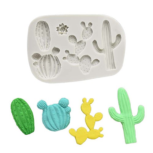 

DIY baking cactus cake decorating decoration chocolate fondant mold clay silicone mold