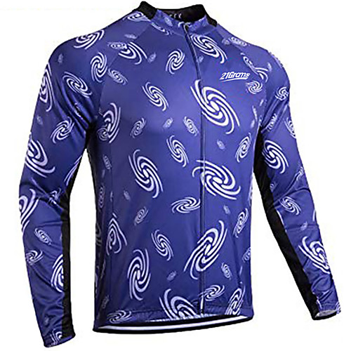 

Men's Long Sleeve Cycling Jersey Summer Polyester Purple Stripes Gradient Solid Color Bike Jersey Top Mountain Bike MTB Road Bike Cycling UV Resistant Quick Dry Breathable Sports Clothing Apparel