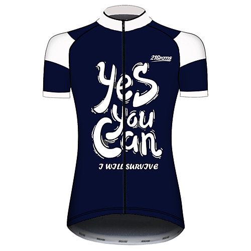 

21Grams Women's Short Sleeve Cycling Jersey Summer Spandex Polyester BlackWhite Solid Color Novelty Bike Jersey Top Mountain Bike MTB Road Bike Cycling UV Resistant Quick Dry Breathable Sports