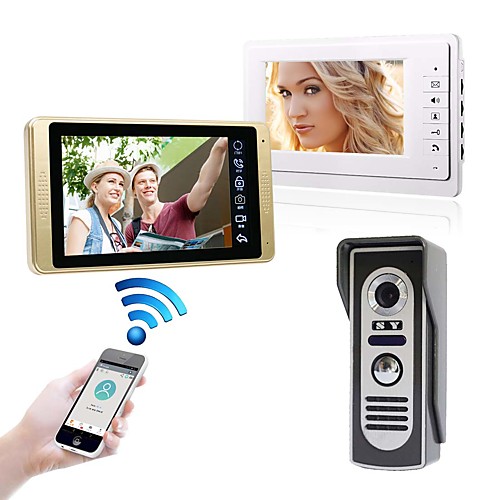 

Wired & Wireless 7 inch Hands-free 1024600 Pixel One to Two video doorphone