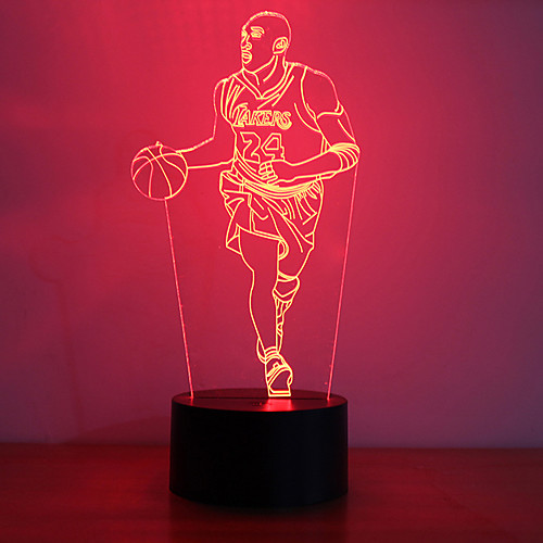 

1Pc Usb Power Abstract Art 3D Lights Colorful Touch Gradient Vision Night Lights Colorful 3D Acrylic Table Lamp&Creative nightlights - Kobe Bryant