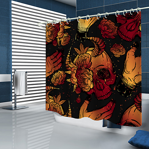 

Shower Curtains New Design Digital skull shower curtain