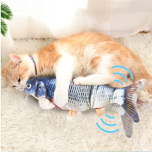 

Chew Toy Catnip Plush Toy Squeaking Toy Interactive Toy Flopping Fish Wiggle Fish Moving Cat Kicker Fish Toy Interactive Cat Toys Fun Cat Toys Cat 1pc Pet Friendly Fish Electric Funny USB Charger