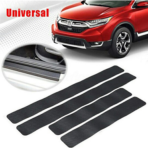 

4pcs 4D Door Entry Guards Scratch Cover Protector Paint Threshold Guardcarbon fiber rubber car bumper Door Guard /Rear Bumper Guard Scratch scratch protection strip (0.05MM)