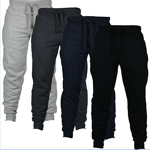 

Men's Yoga Pants Jogger Pants Harem Pants / Trousers Dark Grey Dark Navy Light gray Cotton Fitness Gym Workout Running Sports Activewear Stretchy
