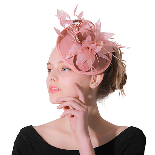 

Headwear Wedding Polyester Fascinators / Hats / Headwear with Feather / Cap 1 PC Wedding / Party / Evening Headpiece