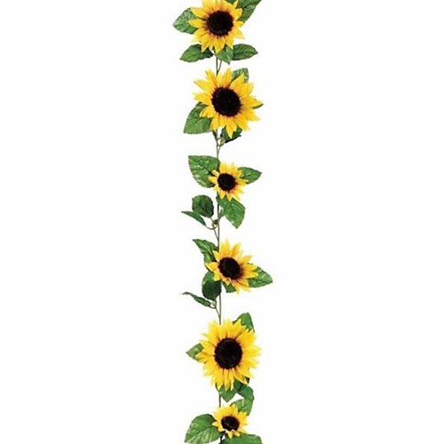 

1 Branch 260cm Fake Silk Sunflower Ivy Vine Artificial Flowers With Green Leaves Hanging Garland Garden Fences Home Wedding Decoration