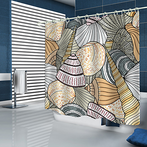

Scallop Conch Digital Printing Shower Curtain 72 Inch