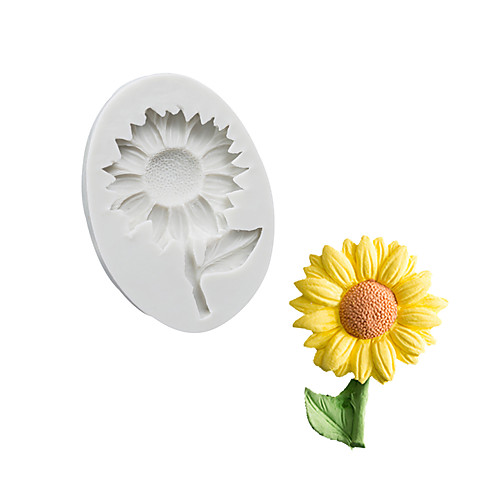 

Sunflower chrysanthemum chocolate mold fondant cake silicone mold home baking utensils