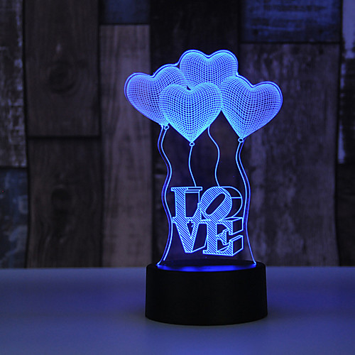 

AUCD 3D Globo En Forma De Corazn Para El Da De San Valentn Lmpara De Luz Nocturna Romntica Lmpara De Acrlico Colorida Para El Hogar Y El Dormitorio 10
