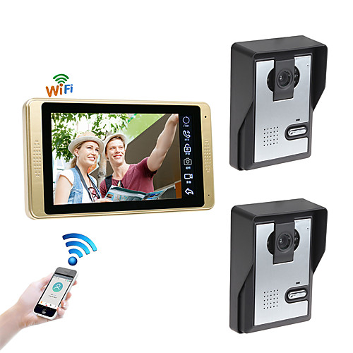 

Wired & Wireless 7 inch Hands-free 1024600 Pixel Two to One video doorphone